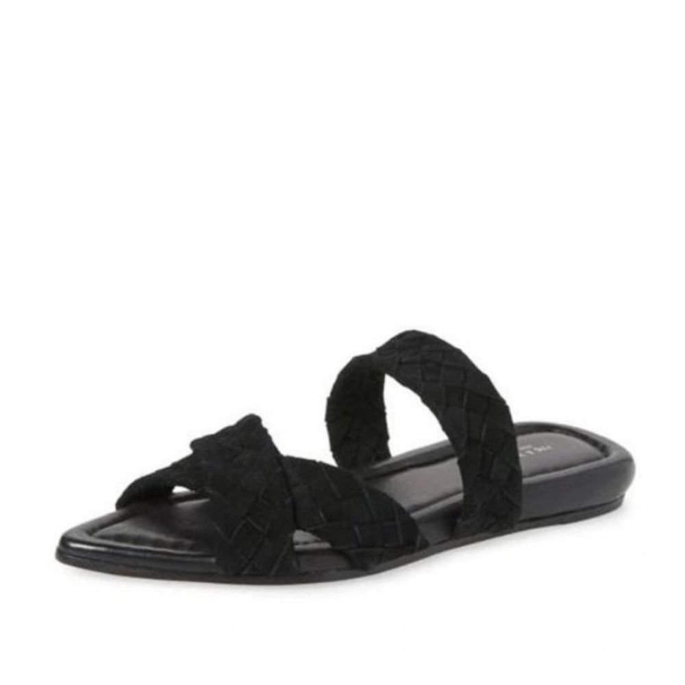 Rag & Bone Lewis Pointed Toe Suede Sandal Black Leather Womens Size 39 (7) NWOB